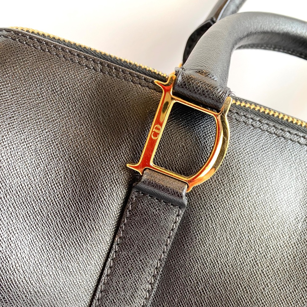 *RARE* Vintage Christian Dior Bag Traveller Travel Speedy Boston Black - Picture 2 of 13